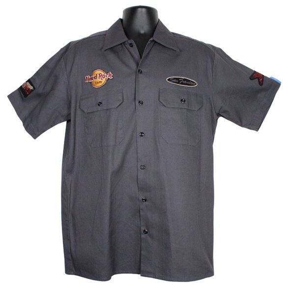 Hard Rock Café San Francisco Save The Planet Button Up Work Shirt Mens Med NWT - Picture 1 of 12